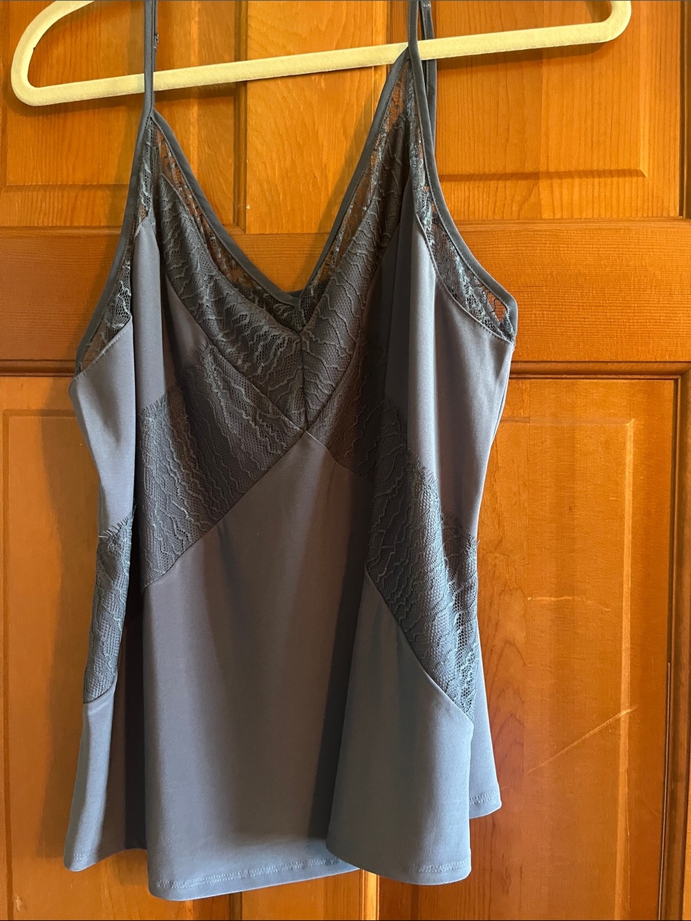 White House Black Market True Indigo Lace Trim Cami